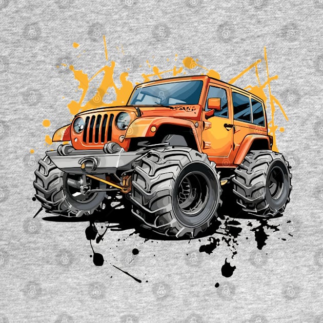 Off-Road 4x4 Vehicles in Graffiti Cartoon Style by irfankokabi